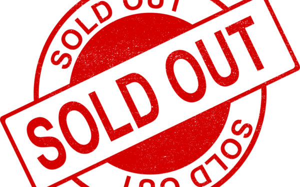 Results image of red and white "sold out" sign