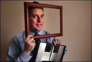 Results image of AD President Richard Schneider inside picture frame