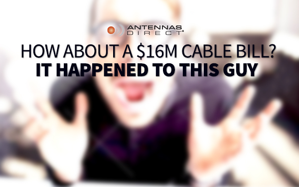 Results image of man screaming over cable bill
