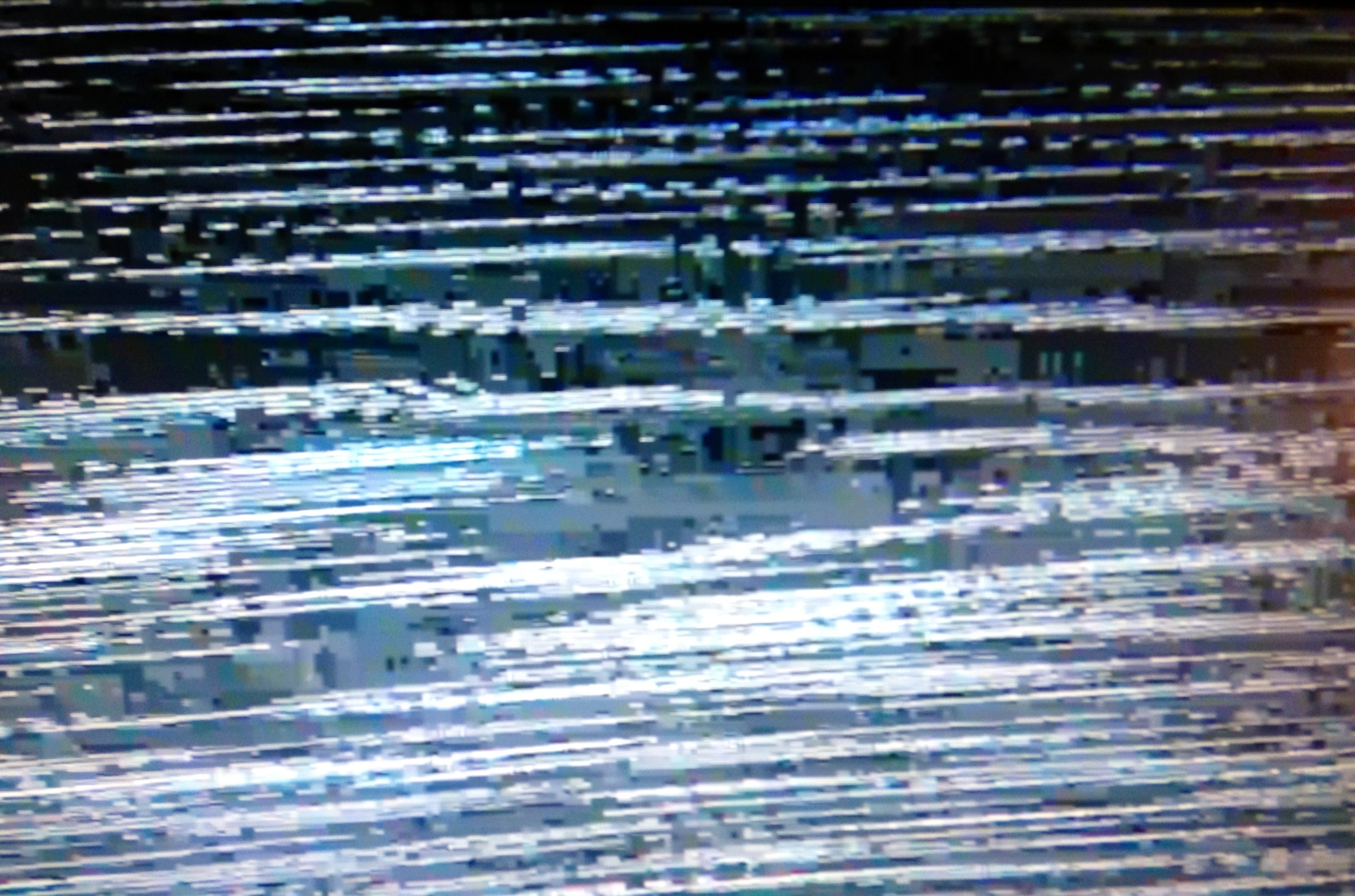 Results image of static on TV screen