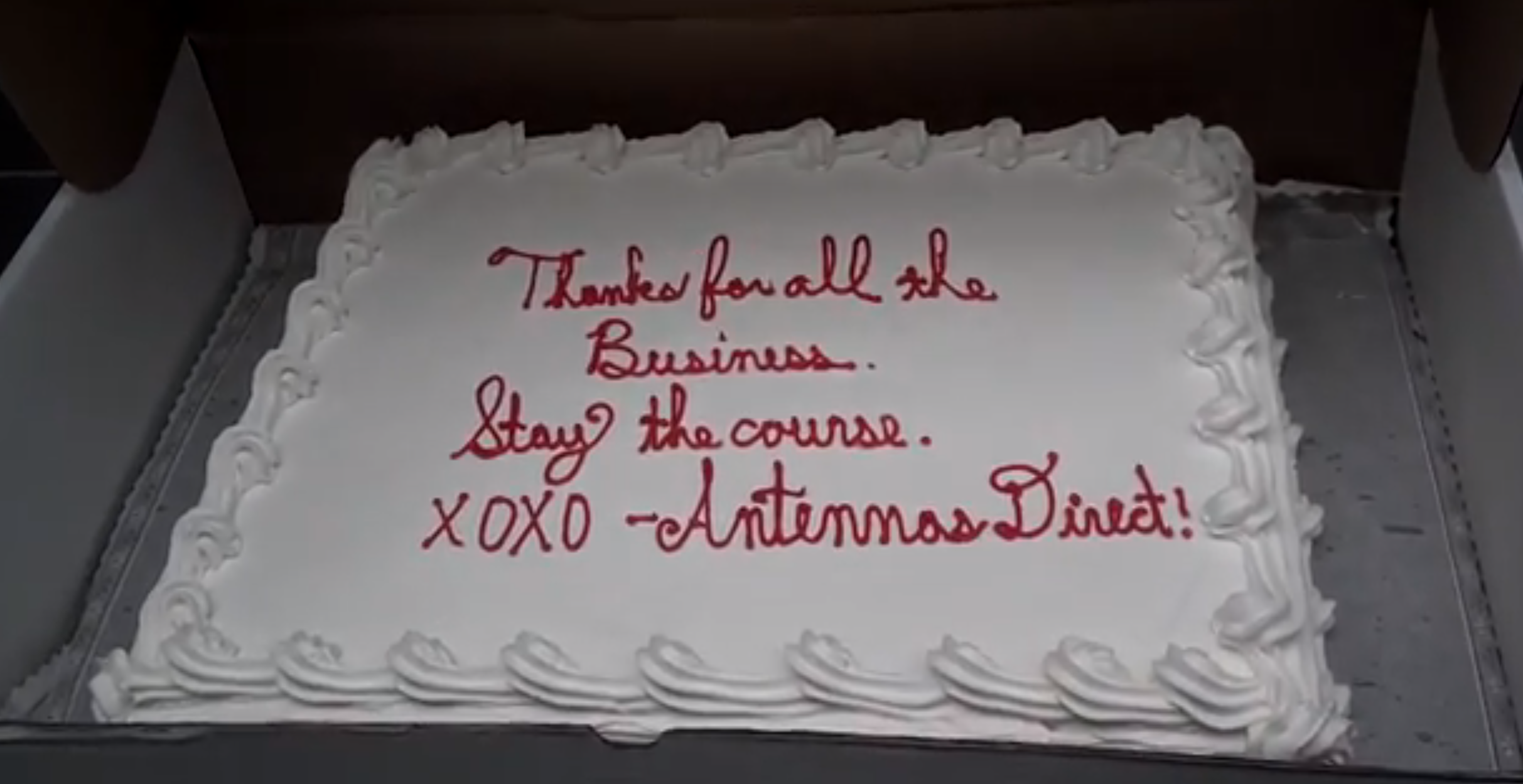 Results image of Thank You cake from Antennas Direct