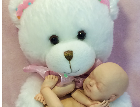 Results image of 3D baby with teddy bear