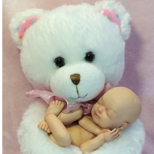 Results image of 3D baby with teddy bear