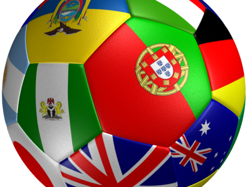 Results image of soccer ball with different countries on it