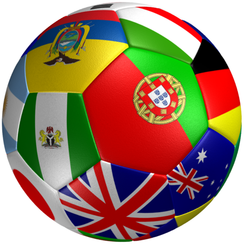 Results image of soccer ball with different countries on it