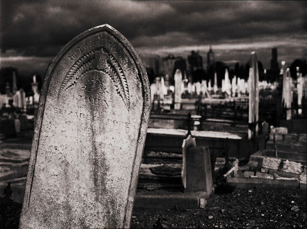 Results image of tombstone in cemetery