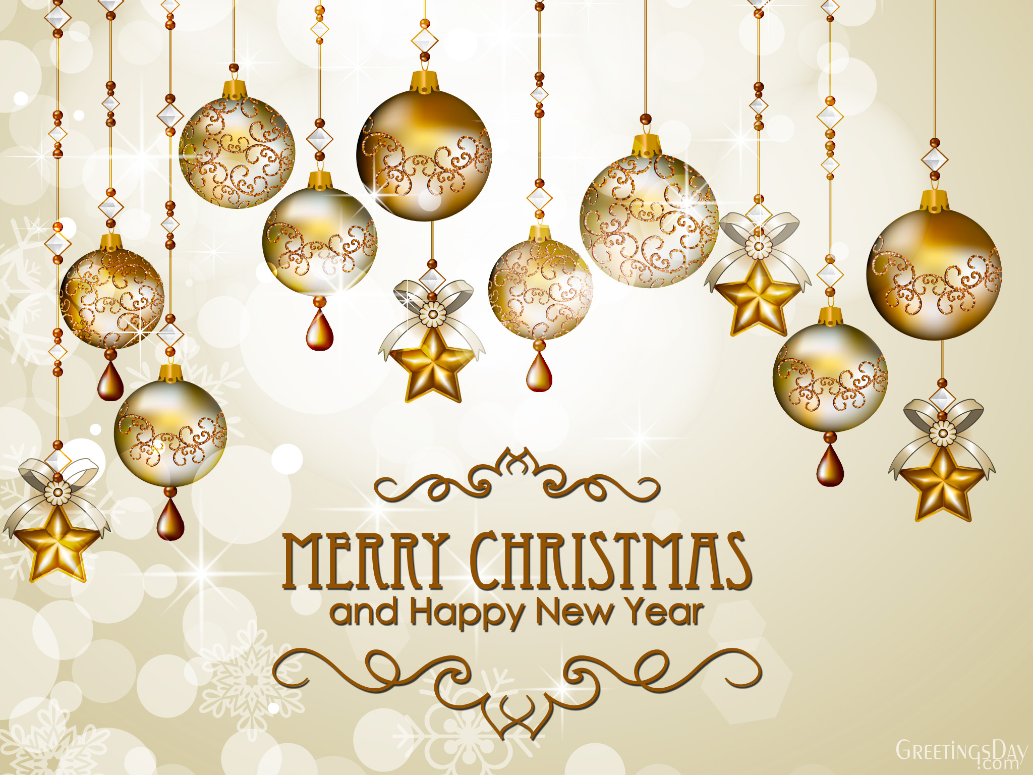 Results image of gold Christmas greeting