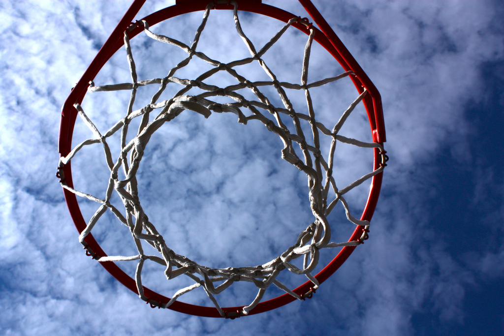 Results image of sky through basketball hoop