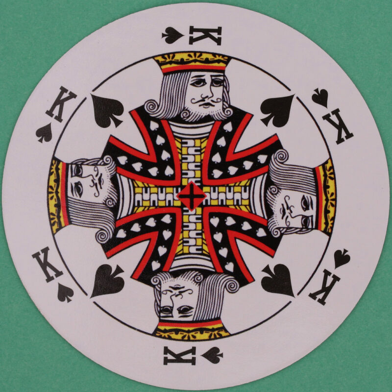 Results image of King of Spades in circle