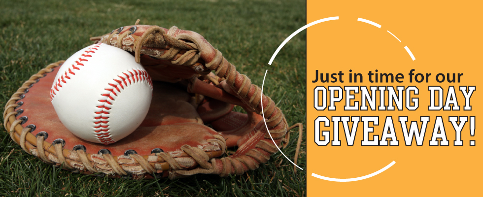 Results image of opening day giveaway ball and glove