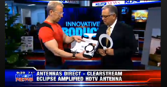 Results image of Mr.Bicep doing antenna interview on KUSI