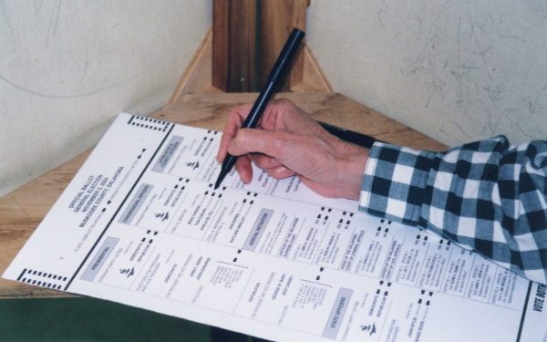 Results image of election ballot