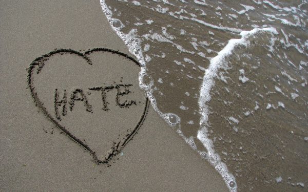 Results image of Hate in sand
