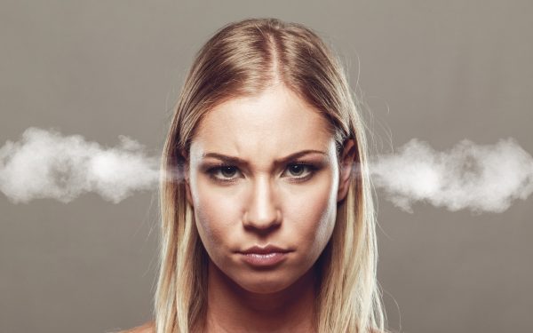 Results image of woman with steam coming from ears