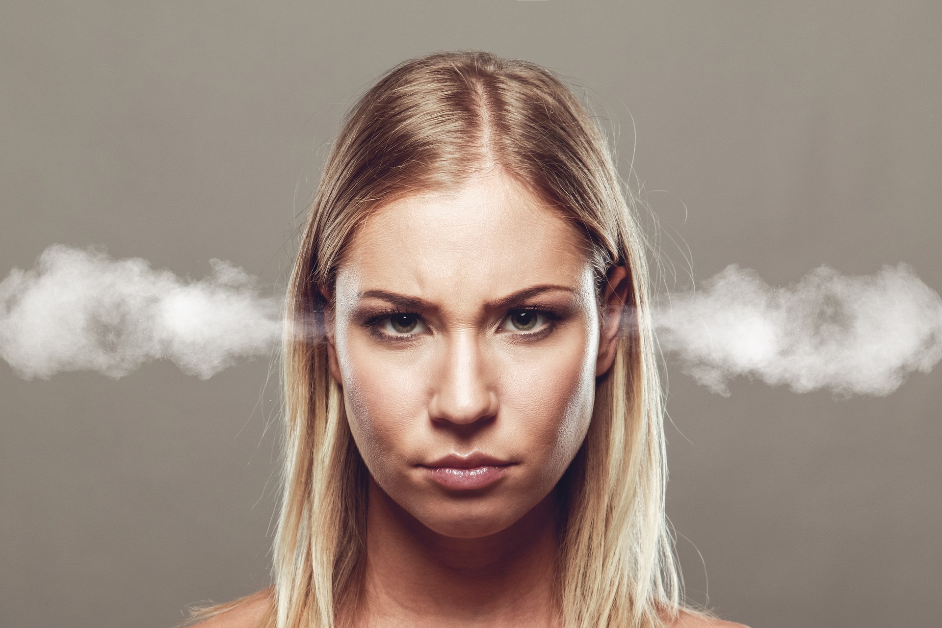 Results image of woman with steam coming from ears