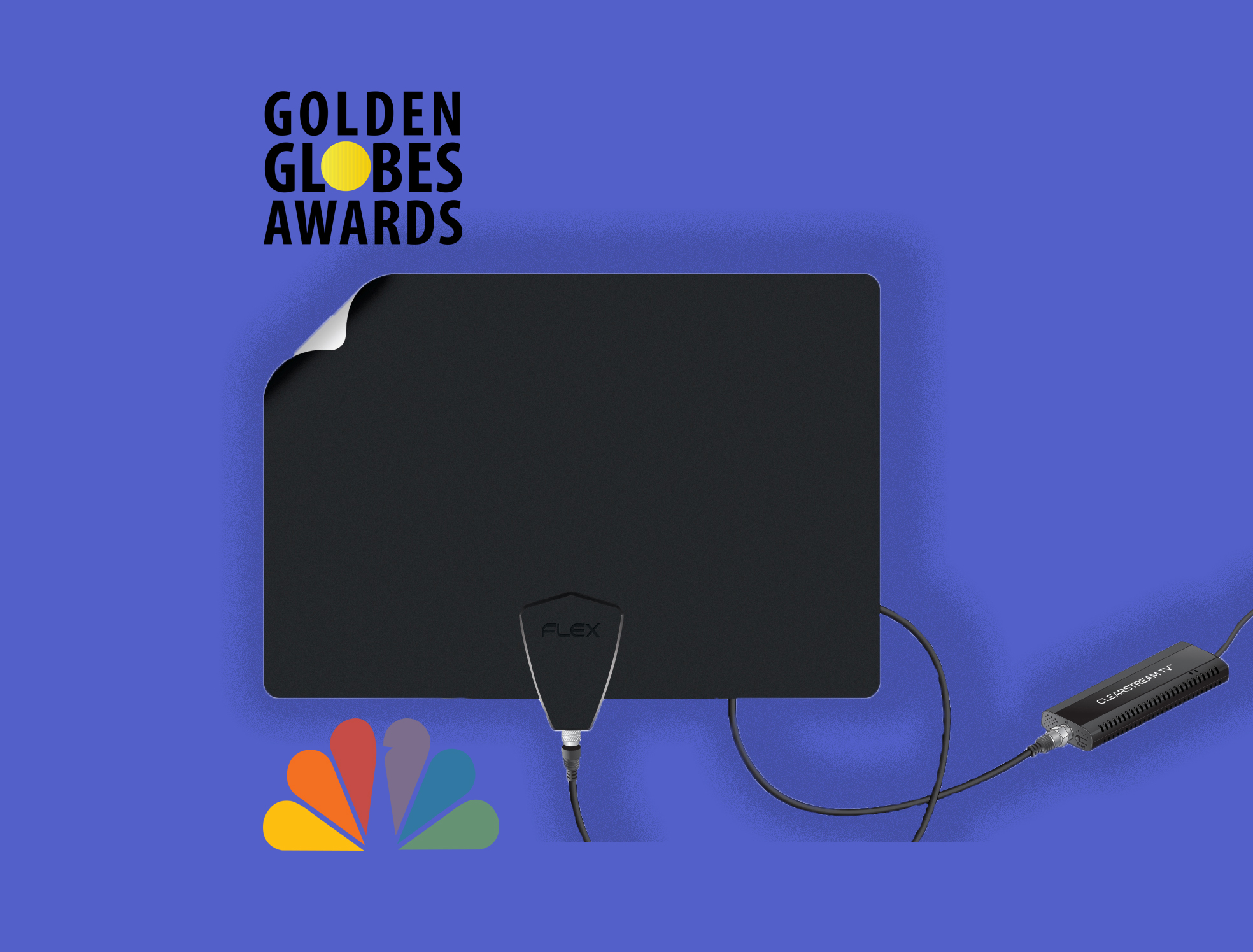 Results image of ClearStream FLEX with Golden Globe and NBC logo