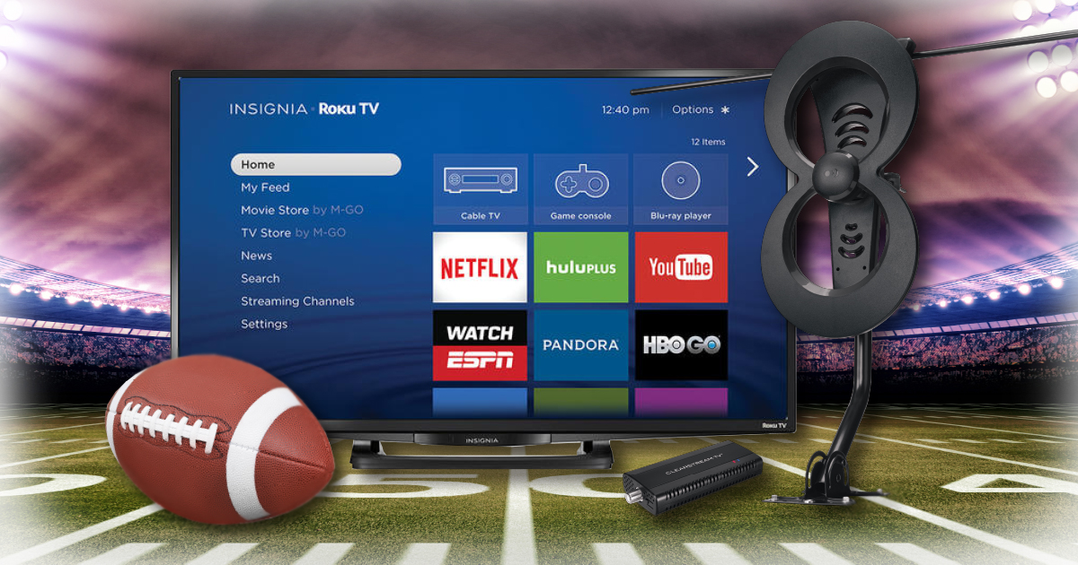 Results image of Smart TV with football and antenna