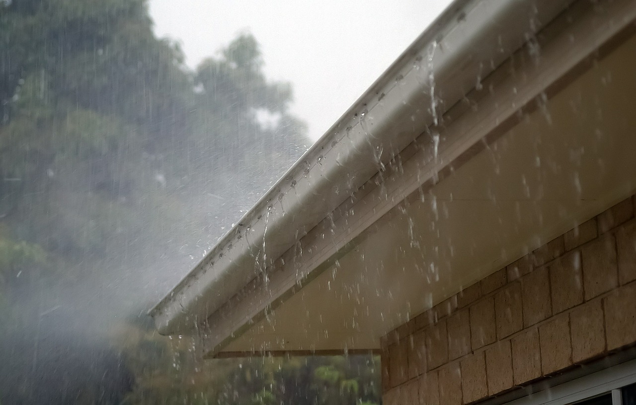 Results image of rain on gutters