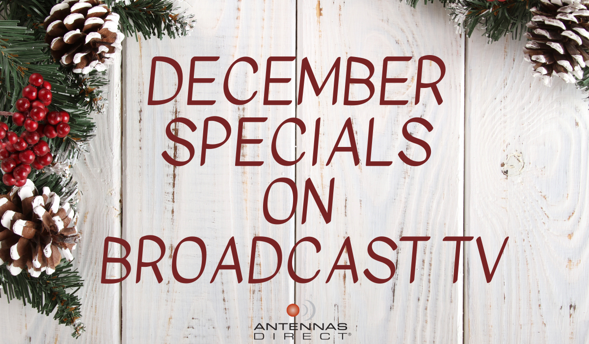 December specials on broadcast TV graphic