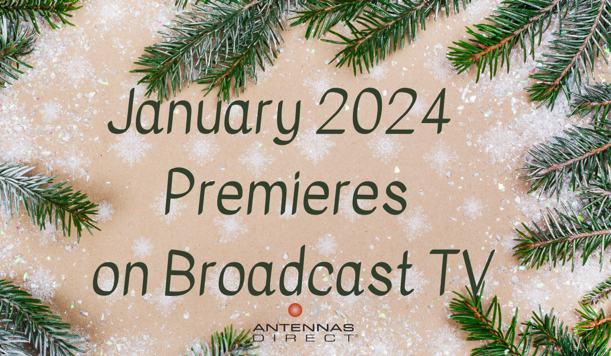 January 2024 Premieres on Broadcast TV background holiday image