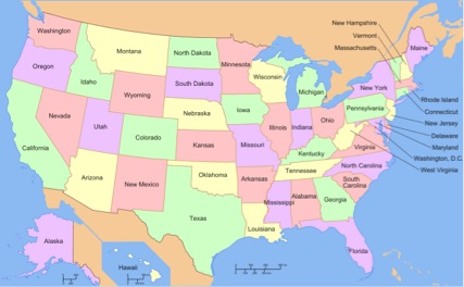 map of the united states