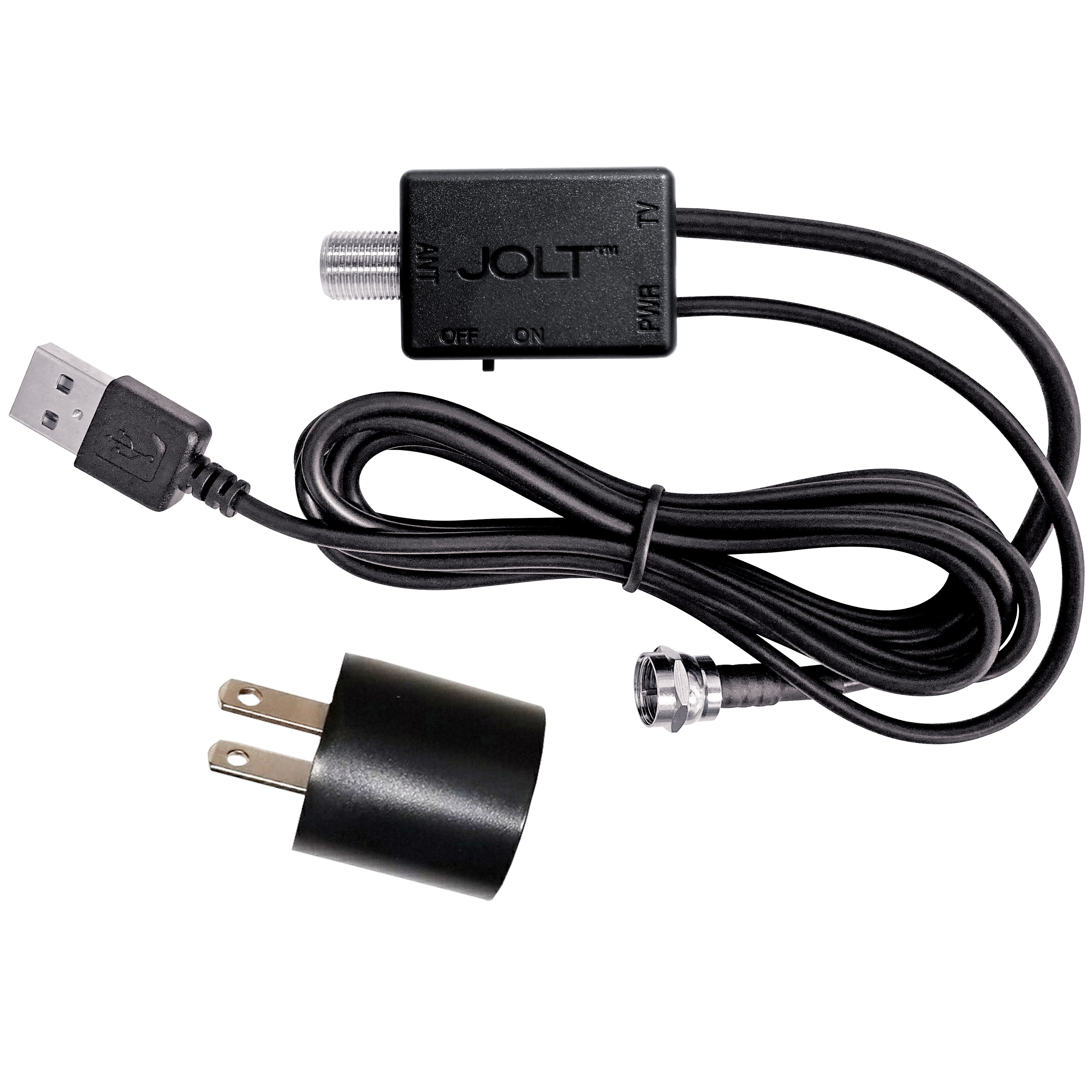 Jolt Switch TV antenna amplifier with wall adapter image