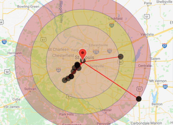 Transmitter Locator results sample