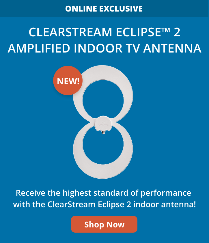 ClearStream FUSION Amplified UHF/VHF Indoor/Outdoor HDTV Antenna with