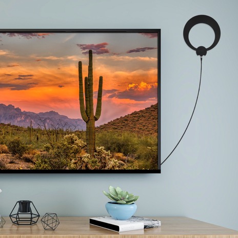 ClearStream Eclipse Amplified TV Antenna on the wall